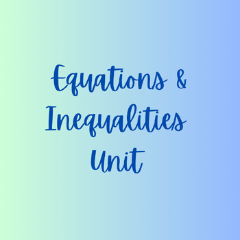 Preview of Equations & Inequalities Unit Guided Notes & Study Guide