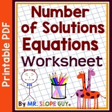 Equations Number of Solutions Worksheet