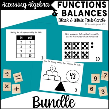 Preview of Equations, Patterns, Input Output Function Tables, & Equality with Balances