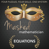 Equations Printable & Digital Review Activity - Masked Mat