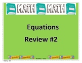 Equations Review #2