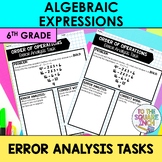 Equations and Expressions Error Analysis | 6th Grade | Alg