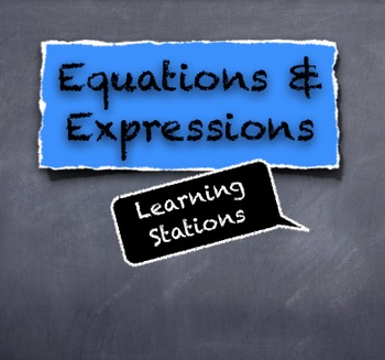 Preview of Equations and Expressions Learning Stations