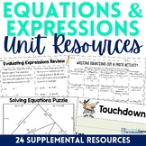Equations and Expressions Unit Resources