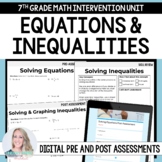 Equations and Inequalities 7th Grade Math Intervention Unit