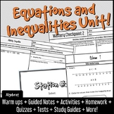 Equations and Inequalities Entire Unit! Warm Ups, Notes, P