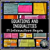 Equations and Inequalities: Interactive Notebook Pages