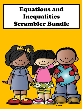 Preview of Equations and Inequalities Scrambler Bundle