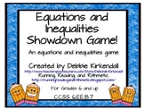 Equations and Inequalities Showdown Game (Positive Integers ONLY)