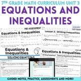 Equations and Inequalities Unit : 7th Grade Math