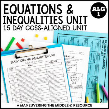 Preview of Equations and Inequalities Unit | Solving Multi-Step Equations | Algebra 1