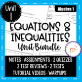Equations and Inequalities Unit - Algebra 1 Curriculum