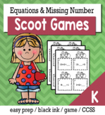 Equations and Missing Number - Scoot Game/Task Cards