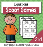 Equations for Multiplication and Division  - Scoot Game/Ta
