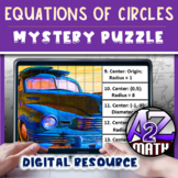 Equations of Circles Activity Digital Pixel Art Mystery Puzzle