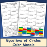 Equations of Circles Color Mosaic