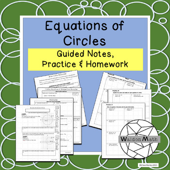 equations of circles common core geometry homework