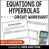 Equations of Hyperbolas Worksheet Self Checking Circuit Activity
