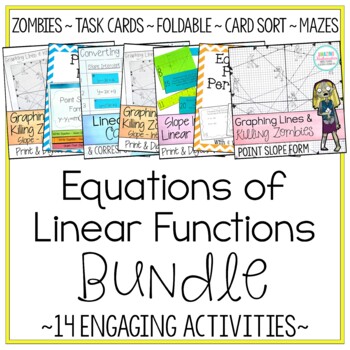 Preview of Equations of Linear Functions Activity Bundle
