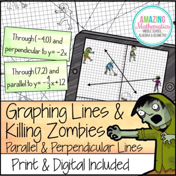 Graphing Lines And Killing Zombies Worksheets Teaching Resources Tpt
