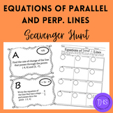 Equations of Parallel and Perpendicular Lines Scavenger Hunt