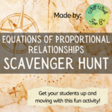 Equations of Proportional Relationships Scavenger Hunt