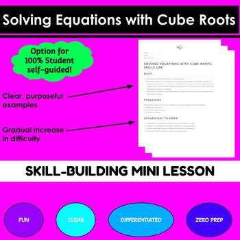 Preview of Equations with Cube Roots Mini Lesson