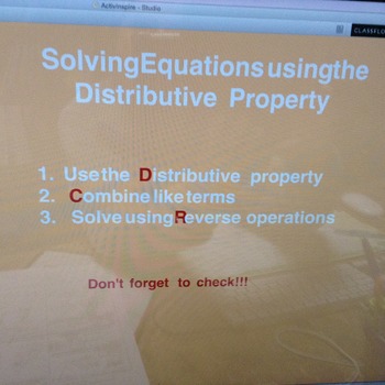 Preview of Equations with Distributive Property