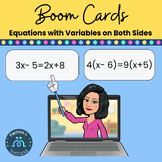 Equations with Variables on Both Sides- Boom Cards!