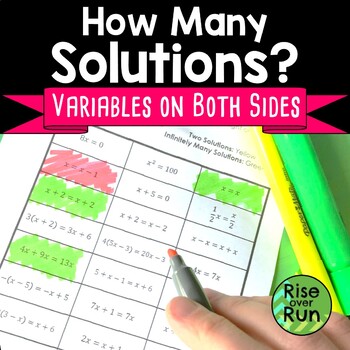 Preview of Equations with Variables on Both Sides Intro Activity Free