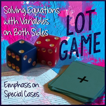 Preview of Equations with Variables on Both Sides Lot Game