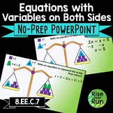 Equations with Variables on Both Sides PowerPoint 8.EE.C.7