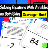 Solving Equations with Variables on Both Sides Scavenger Hunt