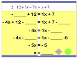 Equations with Variables on Both Sides Skeleton Promethean Notes