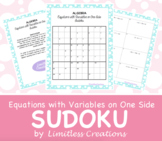 Equations with Variables on One Side Sudoku Puzzle!