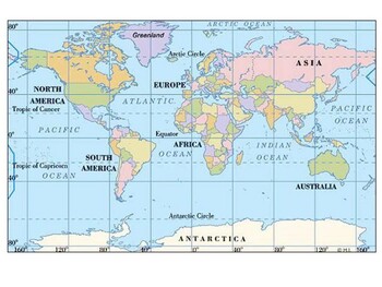 Equator map by Steven's Social Studies | TPT