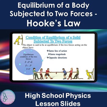 Preview of Equilibrium Subjected to Two Forces Hooke's Law | PowerPoint High School Physics