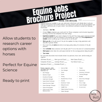 Preview of Equine Jobs Brochure Project