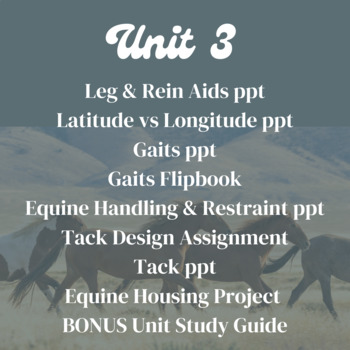 Preview of Equine Science Unit 3 | ENTIRE BASIC EQUINE OWNERSHIP UNIT (PLUS BONUS MATERIAL)