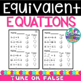 Equivalent Equations Worksheet FREE