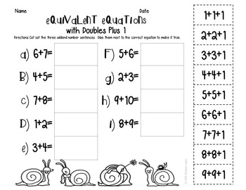Equivalent Equations Doubles Plus 1 3 Addends Making 10 To Add And Subtract
