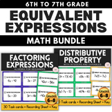 Equivalent Expression Factoring and Distributive Property 
