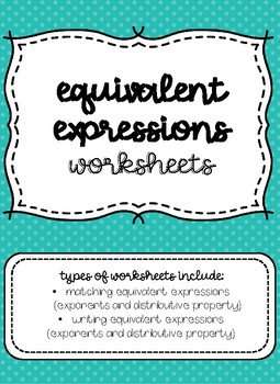 Preview of Equivalent Expressions