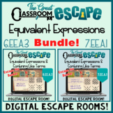 Equivalent Expressions Digital Escape Room Bundle 6th-7th 