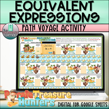 Preview of Equivalent Expressions (Factor & Distribute) Digital Path Activity Self-Checking