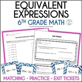 Equivalent Expressions Matching, Practice Sheet, and Exit 