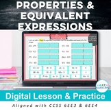 Equivalent Expressions & Properties of Operations Digital 