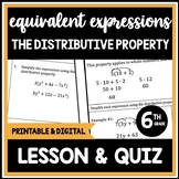 Equivalent Expressions: The Distributive Property, Lesson 