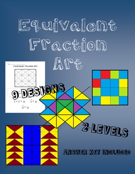 Preview of Equivalent Fraction Art-9 designs with 2 levels