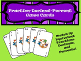 Equivalent Fraction-Decimal-Percent Game Cards